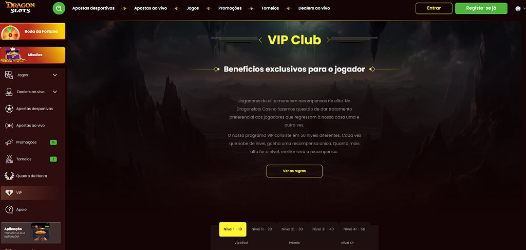 Clube VIP do Casino DragonSlots